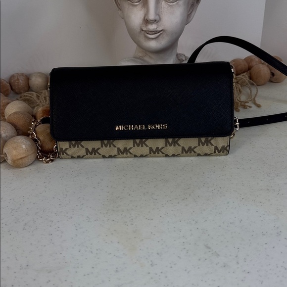 Michael Kors Jet Set Luggage Wallet on a Chain MK Signature Crossbody Bag - Picture 10 of 14